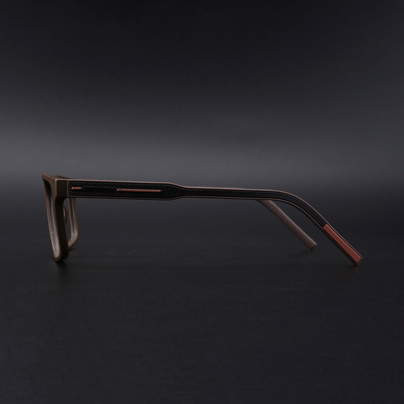Eyejack Rush Matt Brown Square Eyeglasses for Men & Women (1007CL704-C10)
