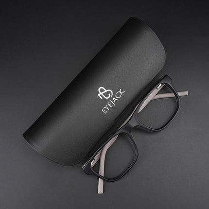 Eyejack Rush Matt Black Square Eyeglasses for Men & Women (1008CL705-C1)