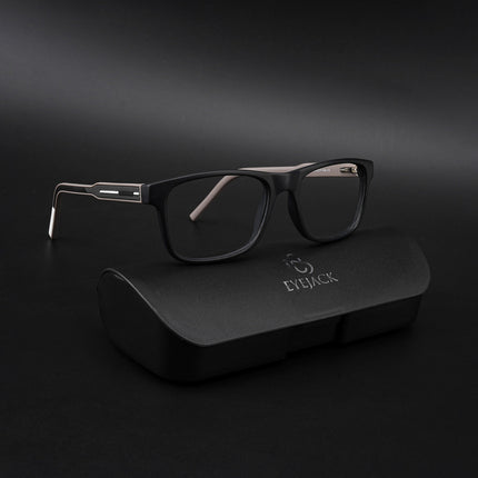 Eyejack Rush Matt Black Square Eyeglasses for Men & Women (1008CL705-C1)