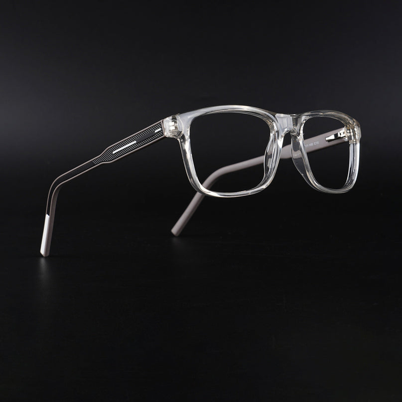 Eyejack Rush Transparent Square Eyeglasses for Men & Women (1008CL706-C2)
