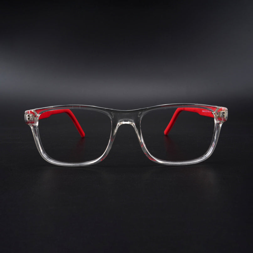Eyejack Rush Transparent Square Eyeglasses for Men & Women (1008CL708-C4)