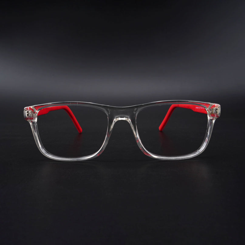 Eyejack Rush Transparent Square Eyeglasses for Men & Women (1008CL708-C4)