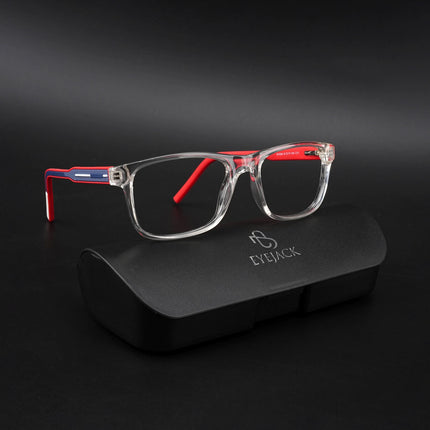 Eyejack Rush Transparent Square Eyeglasses for Men & Women (1008CL708-C4)