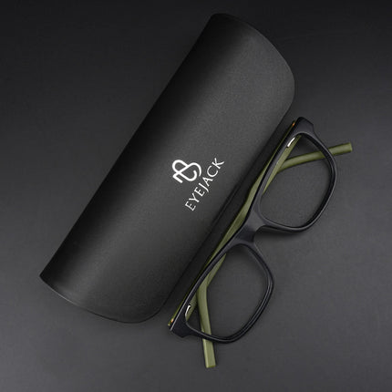 Eyejack Rush Matt Black Square Eyeglasses for Men & Women (1008CL709-C5)