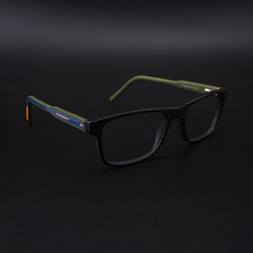 Eyejack Rush Matt Black Square Eyeglasses for Men & Women (1008CL709-C5)