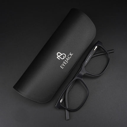 Eyejack Rush Matt Black Square Eyeglasses for Men & Women (1008CL711-C7)