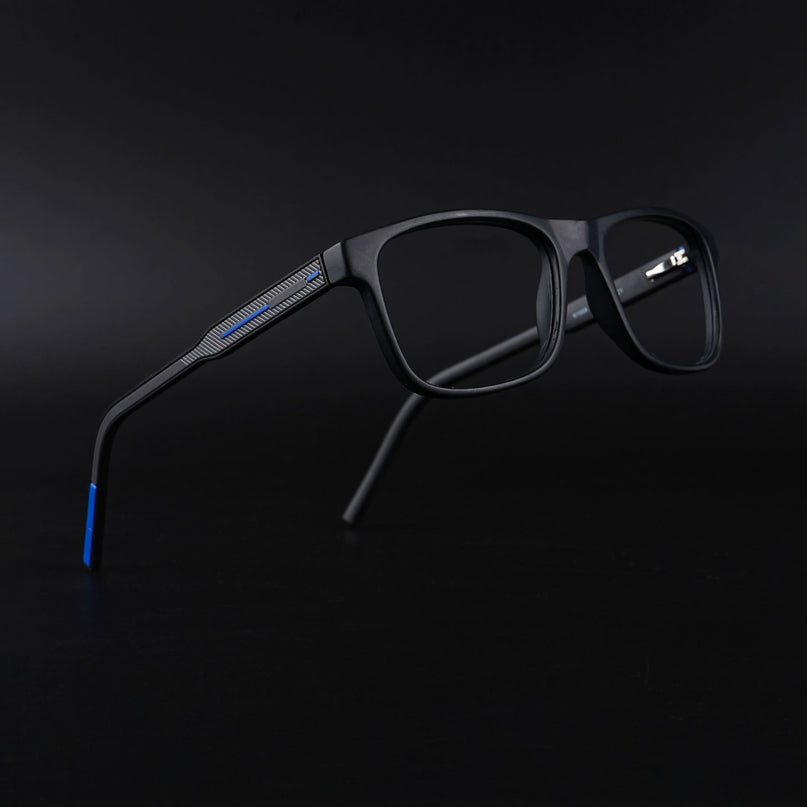 Eyejack Rush Matt Black Square Eyeglasses for Men & Women (1008CL711-C7)