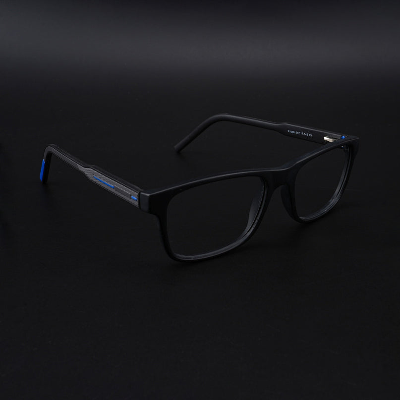 Eyejack Rush Matt Black Square Eyeglasses for Men & Women (1008CL711-C7)