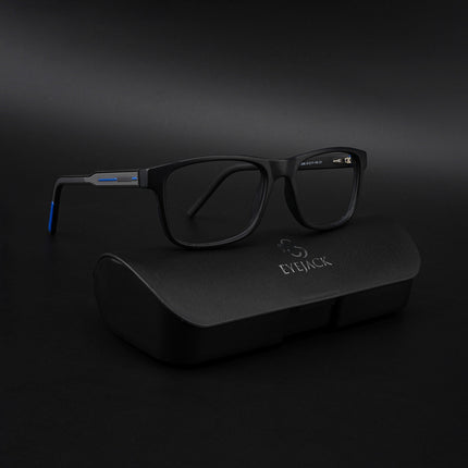 Eyejack Rush Matt Black Square Eyeglasses for Men & Women (1008CL711-C7)