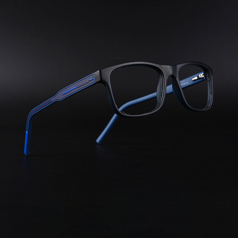 Eyejack Rush Navy Blue Square Eyeglasses for Men & Women (1008CL712-C8)