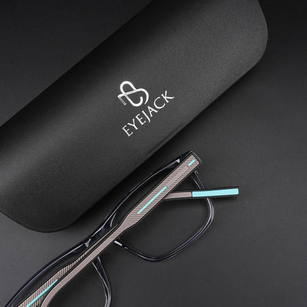 Eyejack Rush Grey Square Eyeglasses for Men & Women (1008CL713-C9)