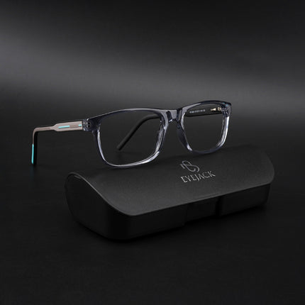 Eyejack Rush Grey Square Eyeglasses for Men & Women (1008CL713-C9)