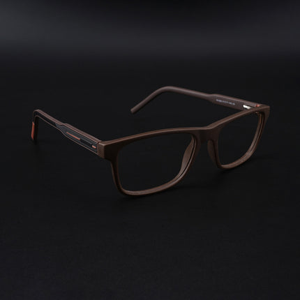Eyejack Rush Matt Brown Square Eyeglasses for Men & Women (1008CL714-C10)
