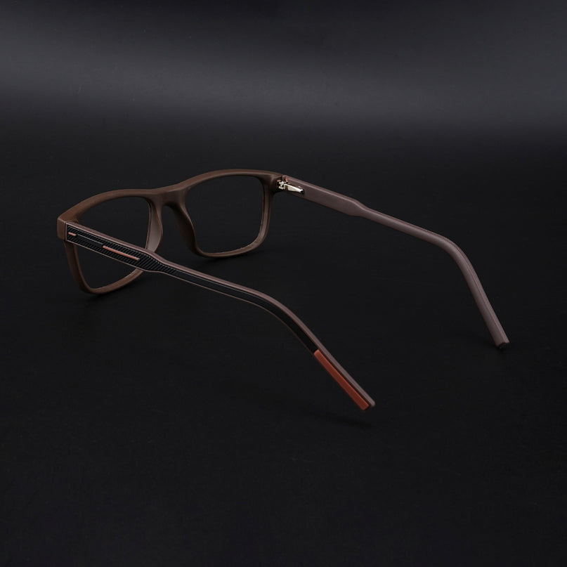 Eyejack Rush Matt Brown Square Eyeglasses for Men & Women (1008CL714-C10)