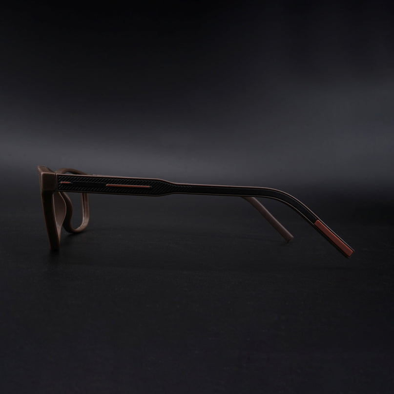 Eyejack Rush Matt Brown Square Eyeglasses for Men & Women (1008CL714-C10)