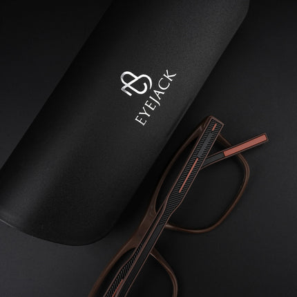 Eyejack Rush Matt Brown Square Eyeglasses for Men & Women (1008CL714-C10)