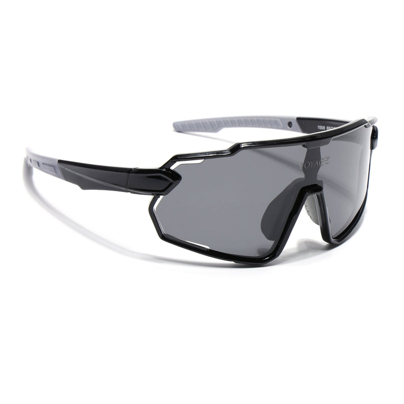 Wrap Around Polarized Sunglasses for Kids (Black Lens | Black Frame - SLPMG7197)