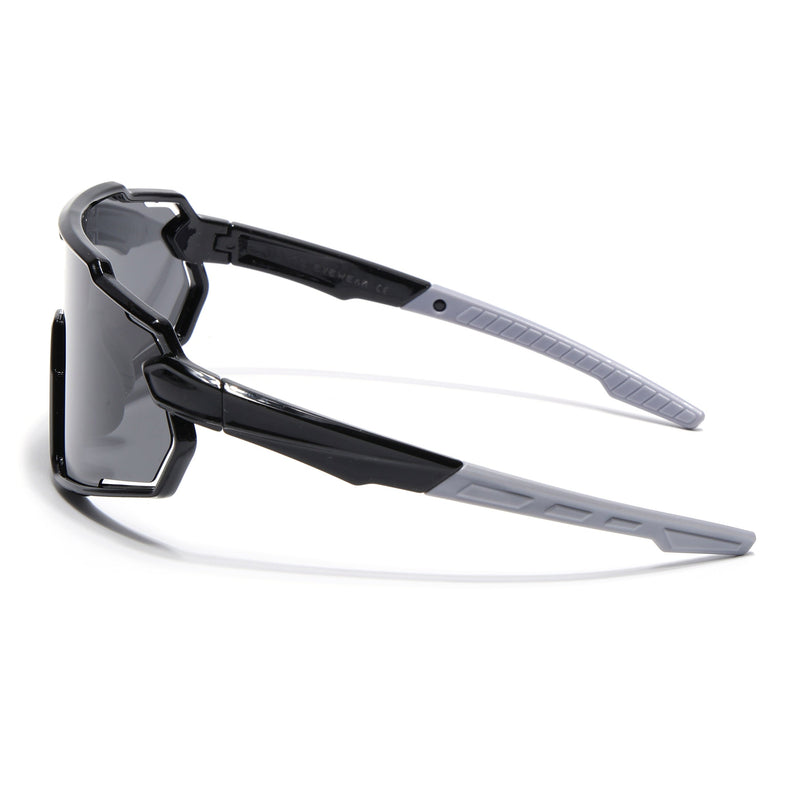 Wrap Around Polarized Sunglasses for Kids (Black Lens | Black Frame - SLPMG7197)