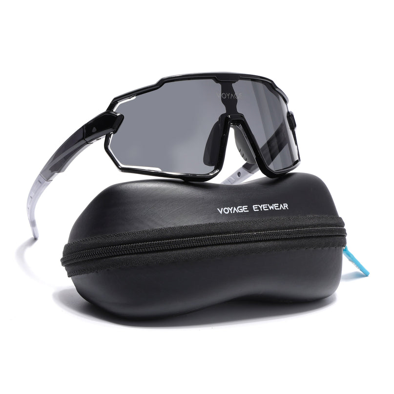 Wrap Around Polarized Sunglasses for Kids (Black Lens | Black Frame - SLPMG7197)