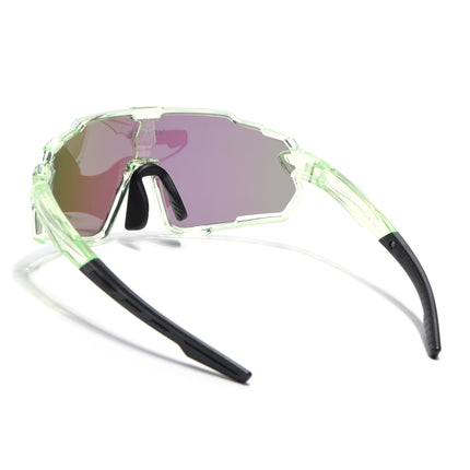 Wrap Around Polarized Sunglasses for Kids (Multicolor Lens | Green Frame - SLPMG7200)