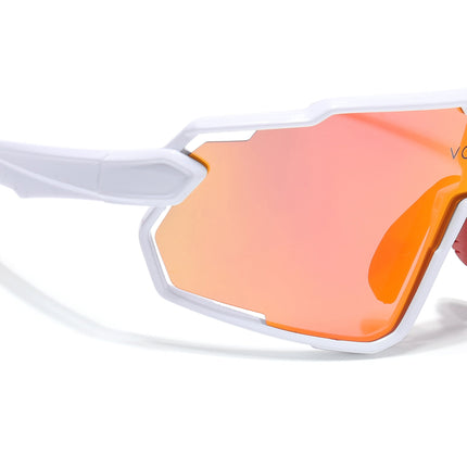 Wrap Around Polarized Sunglasses for Kids (Multicolor Lens | White Frame - SLPMG7201)