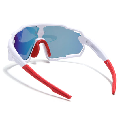 Wrap Around Polarized Sunglasses for Kids (Multicolor Lens | White Frame - SLPMG7201)