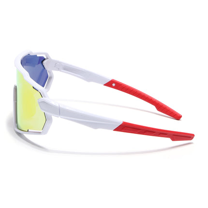 Wrap Around Polarized Sunglasses for Kids (Multicolor Lens | White Frame - SLPMG7201)