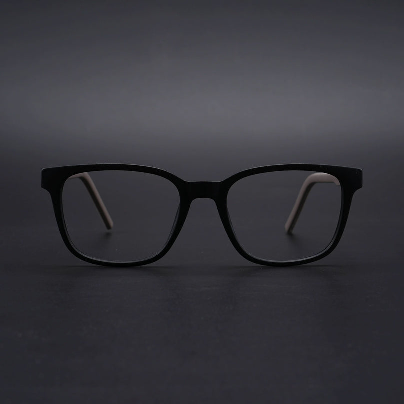 Eyejack Rush Matt Black Square Eyeglasses for Men & Women (1009CL715-C1)