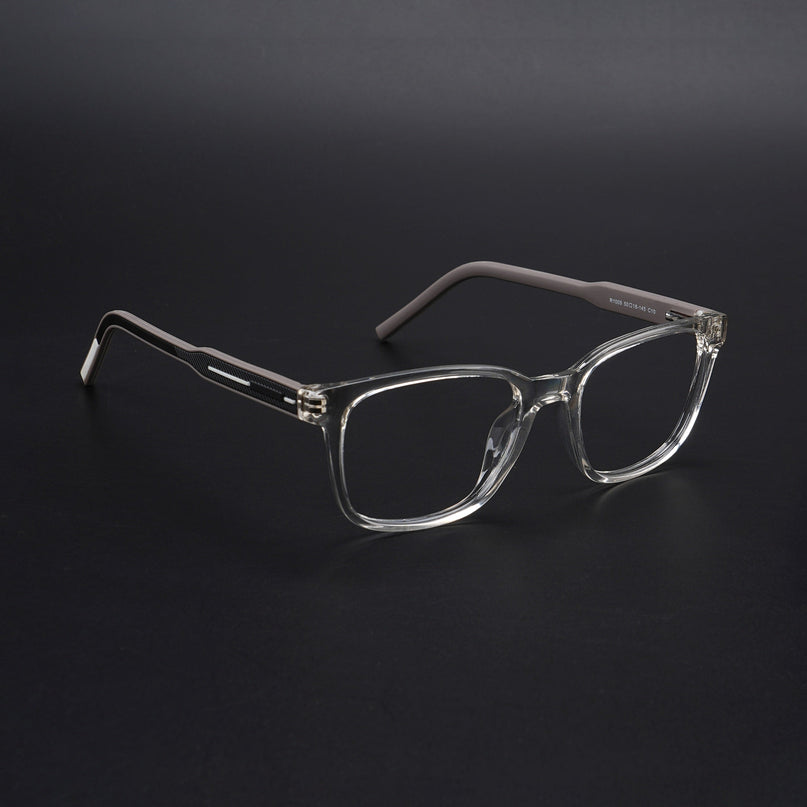 Eyejack Rush Transparent Square Eyeglasses for Men & Women (1009CL716-C2)
