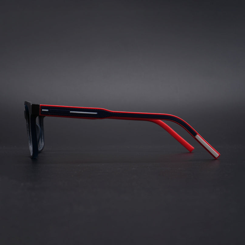 Eyejack Rush Navy Blue Square Eyeglasses for Men & Women (1009CL717-C3)