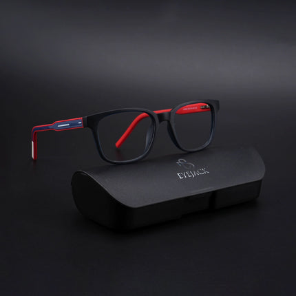 Eyejack Rush Navy Blue Square Eyeglasses for Men & Women (1009CL717-C3)