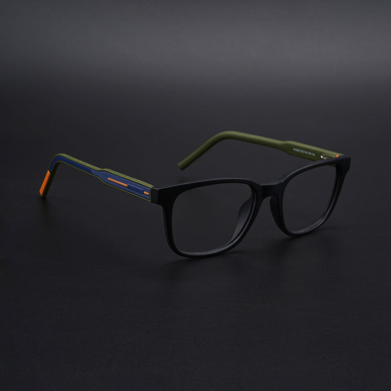 Eyejack Rush Matt Black Square Eyeglasses for Men & Women (1009CL719-C5)