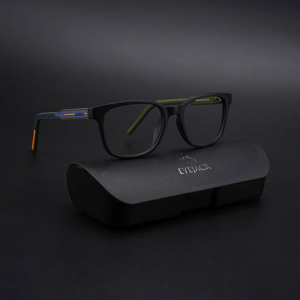 Eyejack Rush Matt Black Square Eyeglasses for Men & Women (1009CL719-C5)
