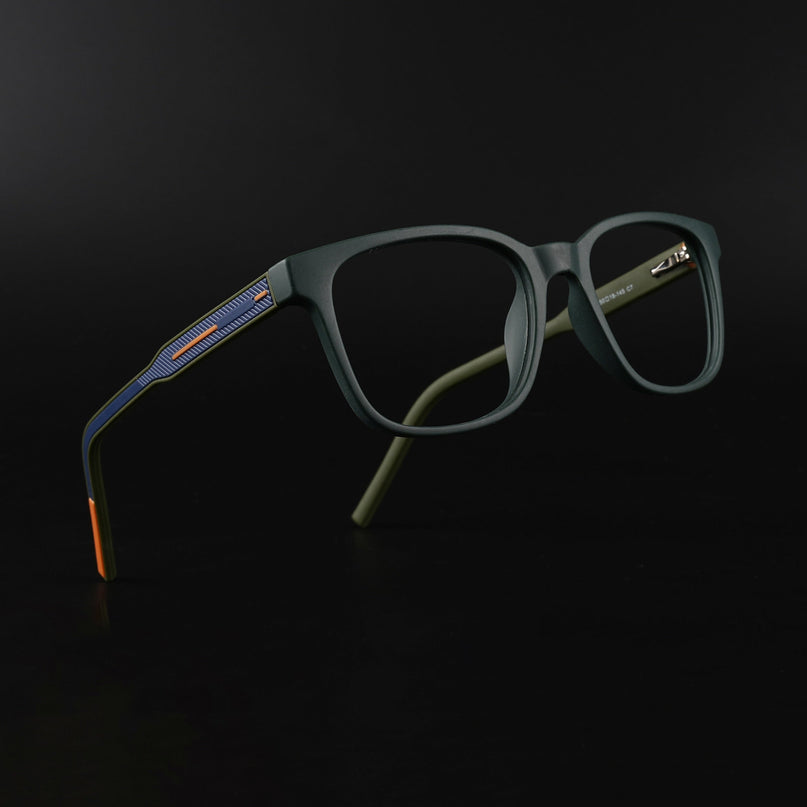 Eyejack Rush Green Square Eyeglasses for Men & Women (1009CL720-C6)