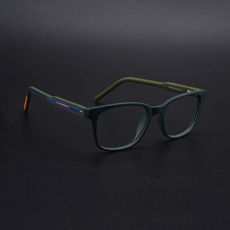 Eyejack Rush Green Square Eyeglasses for Men & Women (1009CL720-C6)