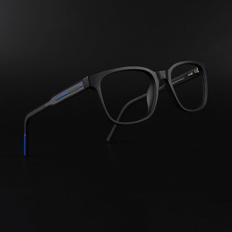 Eyejack Rush Matt Black Square Eyeglasses for Men & Women (1009CL721-C7)