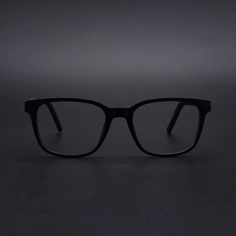 Eyejack Rush Matt Black Square Eyeglasses for Men & Women (1009CL721-C7)