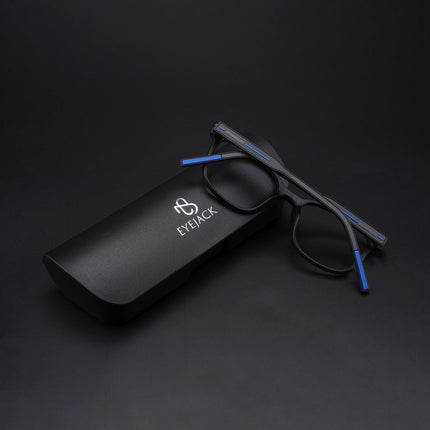 Eyejack Rush Matt Black Square Eyeglasses for Men & Women (1009CL721-C7)