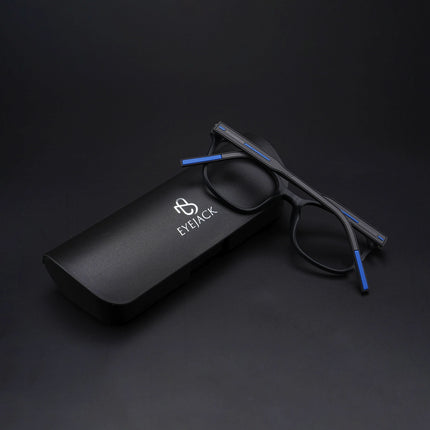 Eyejack Rush Matt Black Square Eyeglasses for Men & Women (1009CL721-C7)
