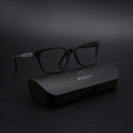 Eyejack Rush Matt Black Square Eyeglasses for Men & Women (1009CL721-C7)