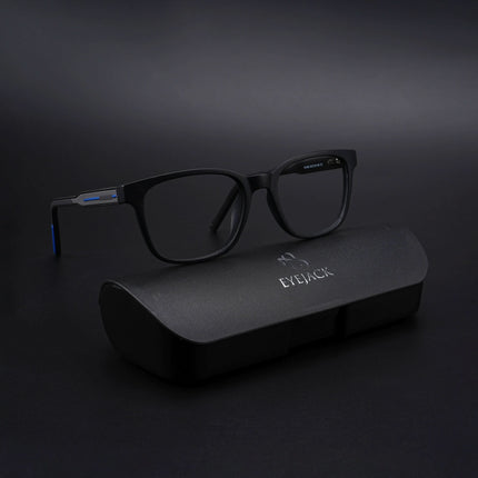 Eyejack Rush Matt Black Square Eyeglasses for Men & Women (1009CL721-C7)