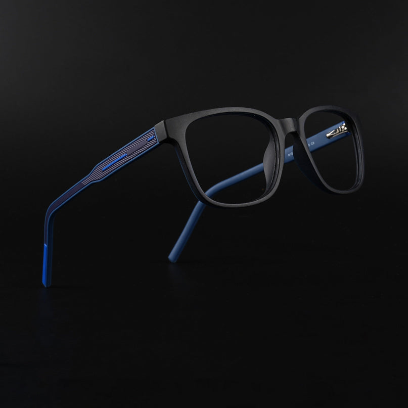 Eyejack Rush Navy Blue Square Eyeglasses for Men & Women (1009CL722-C8)