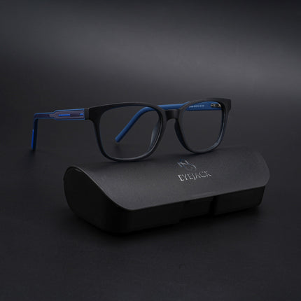 Eyejack Rush Navy Blue Square Eyeglasses for Men & Women (1009CL722-C8)