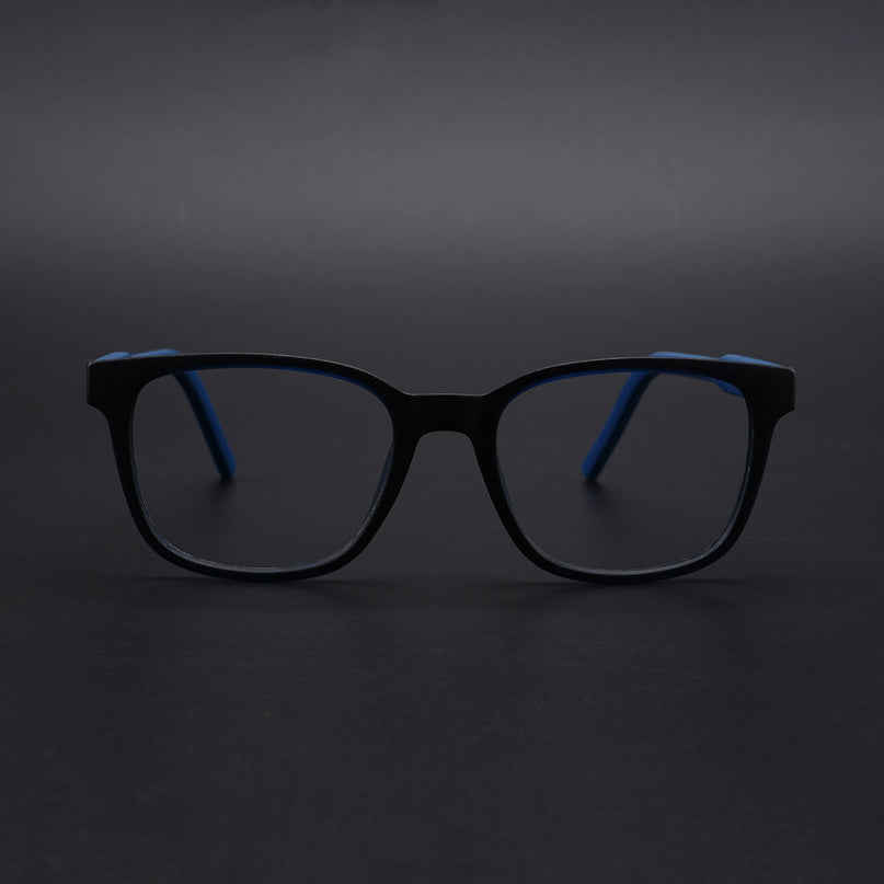 Eyejack Rush Navy Blue Square Eyeglasses for Men & Women (1009CL722-C8)