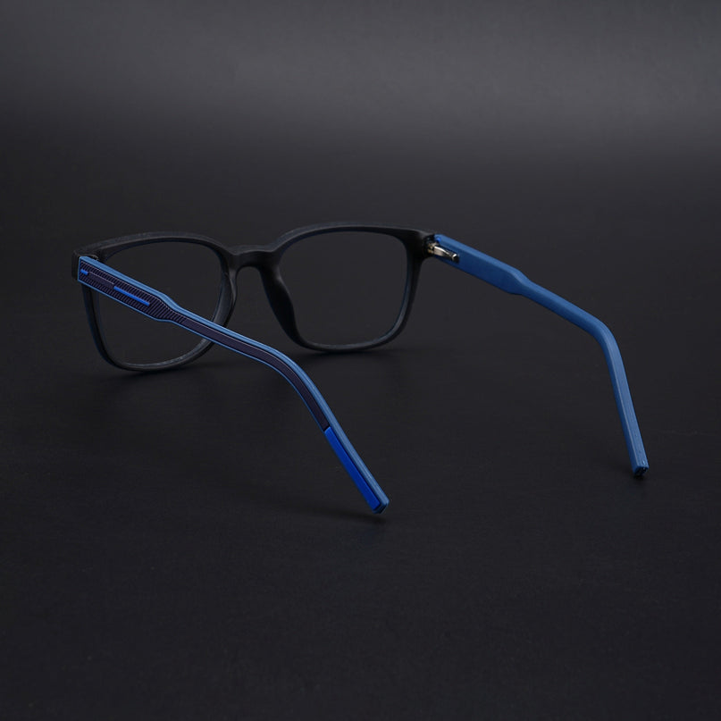 Eyejack Rush Navy Blue Square Eyeglasses for Men & Women (1009CL722-C8)