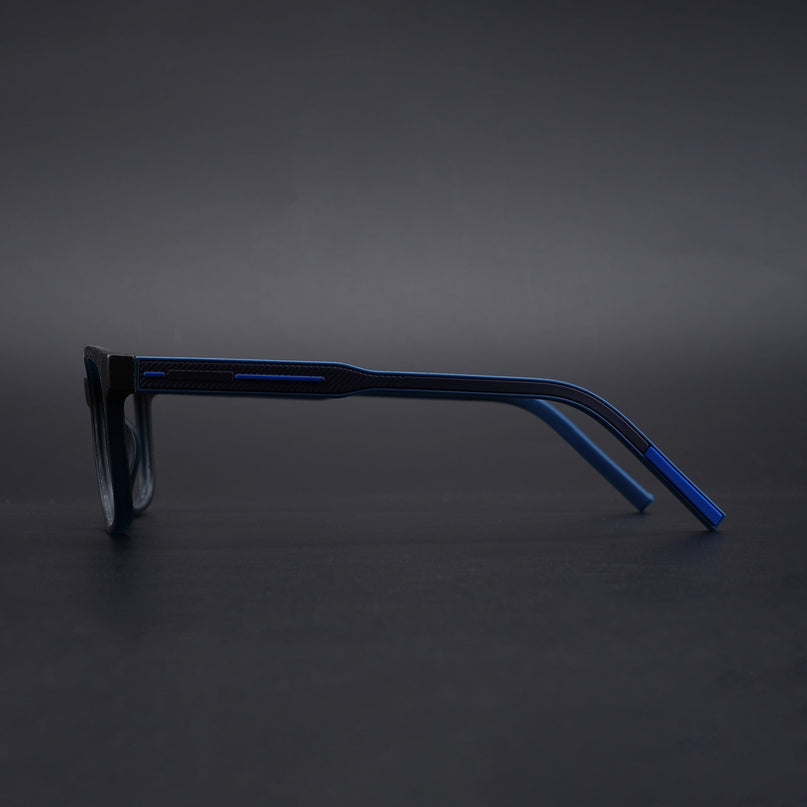 Eyejack Rush Navy Blue Square Eyeglasses for Men & Women (1009CL722-C8)