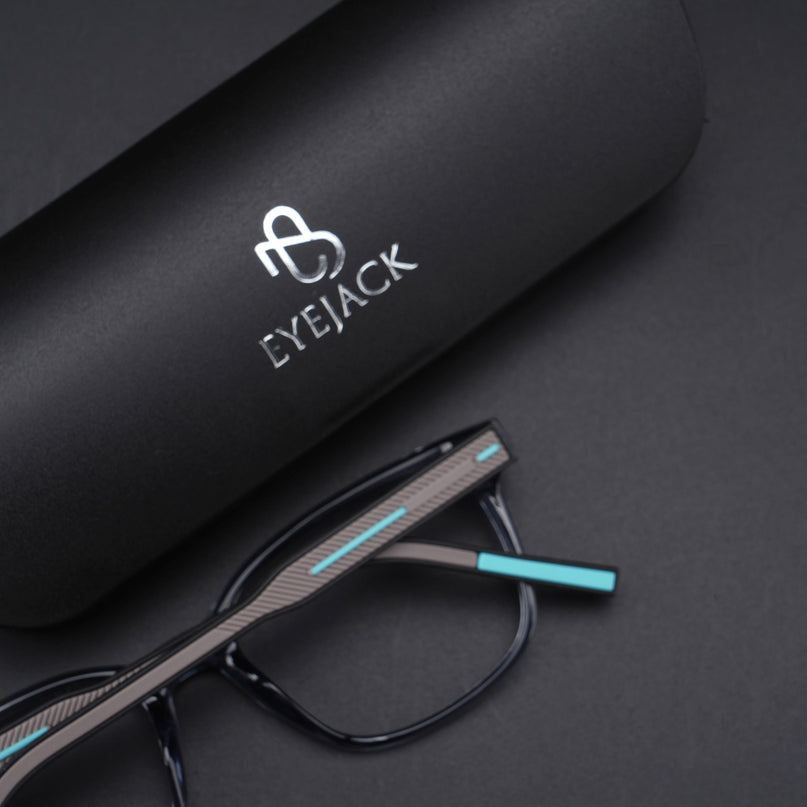 Eyejack Rush Grey Square Eyeglasses for Men & Women (1009CL723-C9)