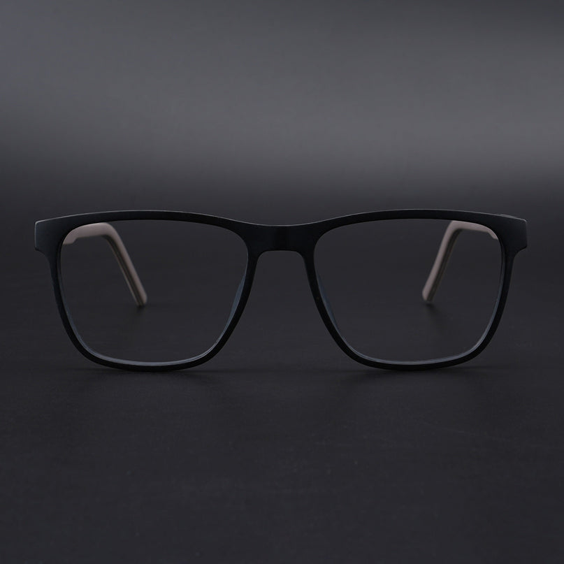 Eyejack Rush Matt Black Square Eyeglasses for Men & Women (1010CL725-C1)