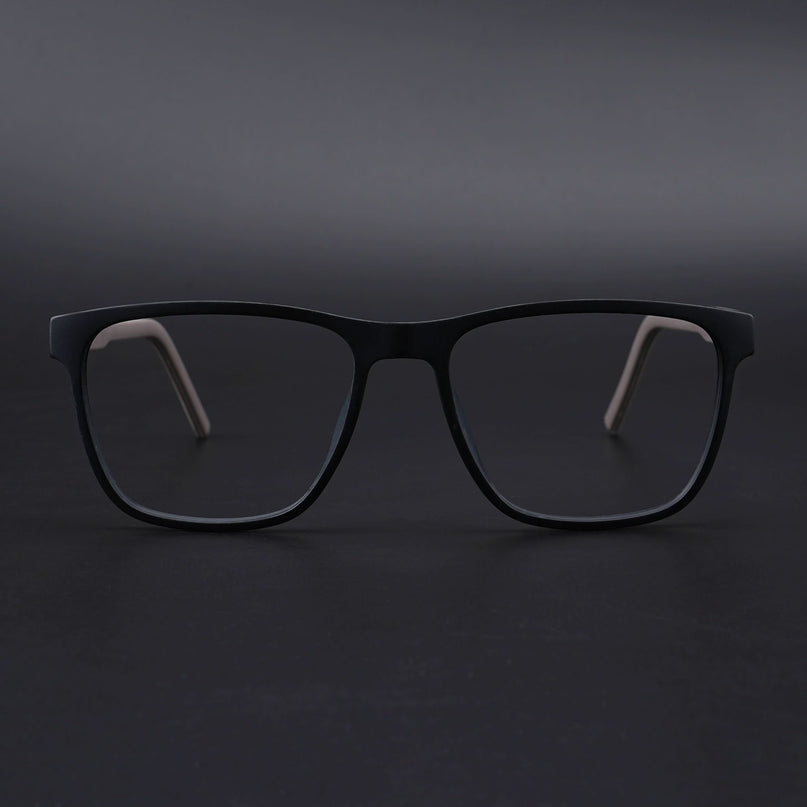 Eyejack Rush Matt Black Square Eyeglasses for Men & Women (1010CL725-C1)