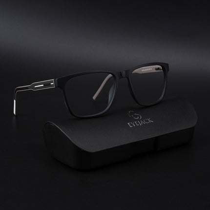 Eyejack Rush Matt Black Square Eyeglasses for Men & Women (1010CL725-C1)